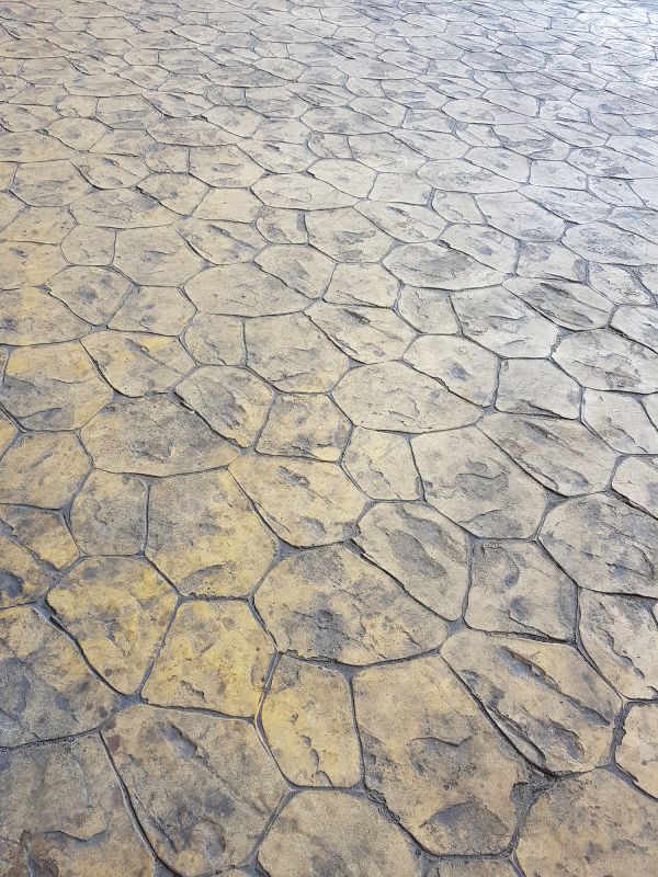 Concrete Driveway with Patterned Finish